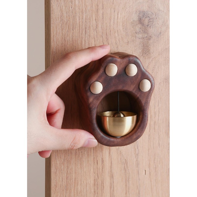 Maneki Neko Copper Bell, Entrance Wind Chime, Strap, Cat Claw