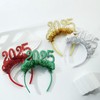 Red 2025 New Year Headband Glitter 2025 Hairband Foil Strips
