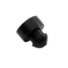 Pkg of 4 - Black Medium-Hard Flexible Plastic Push in Ridged Bumper - Bumper Diameter - 7/16", Bumper Height - 3/16", Fits Hole Size - 1/4"