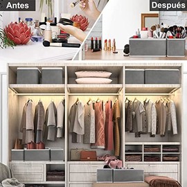 6 Unidades Organizador de Cajones para Ropa  4Pcs Bolsas de Zapatos - Con Placa Inferior Cómoda, Organizador de Cajones de Tela                       
