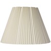 Eggshell Pleated Large Empire Lamp Shade 9" Top x 17"