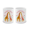 Fabulous Ceramic Pen Pot - Sophie the Mother Giraffe Drawing