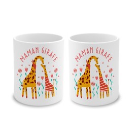 Fabulous Ceramic Pen Pot - Sophie the Mother Giraffe Drawing Illustration - 11oz