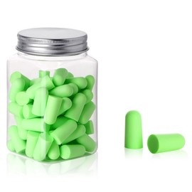 HeyJoy Noise Cancelling Earplugs Green Fluorescent, 1 Pack, 60 Pack / 헤이조이 소음 차단 귀마개 그린형광, 1개, 60개입
