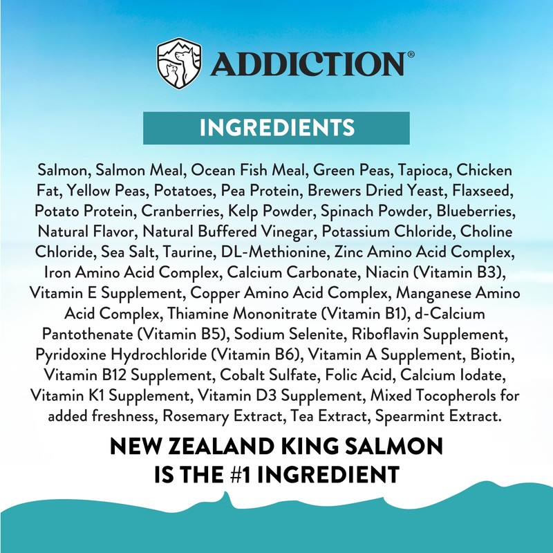 Addiction Salmon Bleu Grain-Free Dry Cat Food – Rich in