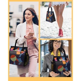 Fmeida 7L Insulated Lunch Bags Small Cool Bag Lunch Box for Adults Women Men Kids Thermal Lunch Tote Bags for Work School Office (Polka Dots)