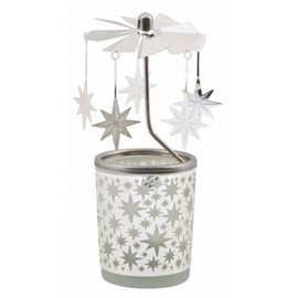 Glass Lantern, Carousel, Stars, 15 cm