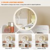 Fixwal Fixwal White Small Vanity Desk Set with Lighted Mirror