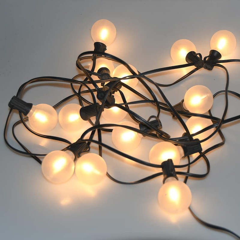 GOOTHY G40 LED Globe String Lights, 25Ft Outdoor Porch Frosted