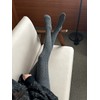 Women's knit stockings twisted cotton tights winter thermal knee socks