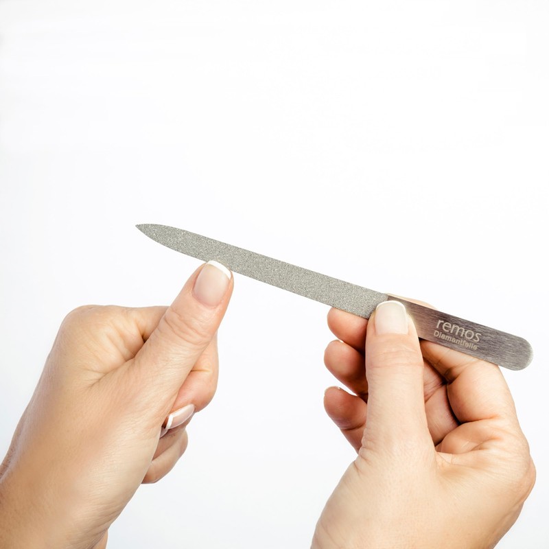REMOS Diamond Nail File 15cm with Rough and fine Diamond
