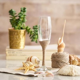 Glass Champagne Flutes Set of 6, Clear Champagne Glasses, Lav Misket Champagne Glass Set, Crystal Clear Wine Glasses Set for 6, 6.5 Oz (190 Cc) (6 Pcs)