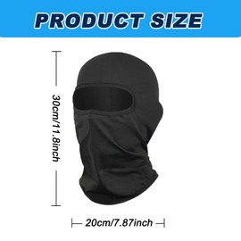 SEFIRST Pack of 5 Balaclavas, Children's Under Helmet, Motorcycle Face Cap, Ski Mask, Neck Gaiter, Cooling Balaclava, Elastic UV Protection, Breathable Mask for Cycling, Sports, Ski (Black), black,