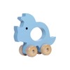 Kindsgut Triceratops Wooden Sliding Animal Dino Educational Toy for Toddlers,