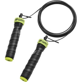 Cuerda para Saltar GRIT, Resistente, Ajustable, Ligera y Rotativa, Incluye Peso Removible de 340 g, Ejercicio en Casa o Gimnasio