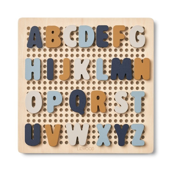 Liewood Ainsley Alphabet Puzzle | Sea Blue