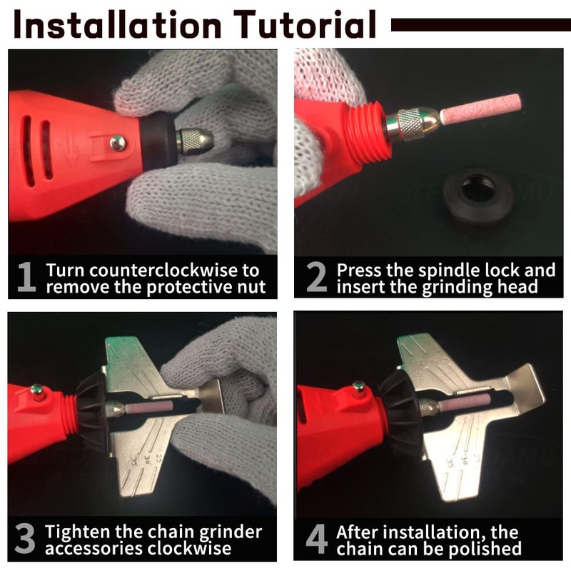 Cordless Chainsaw Chain Sharpener Kit 180W Electric Punch Mill Grinding