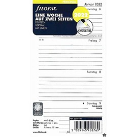 Filofax Personal 1 Week on 2 Pages Vertical (German) 2022, 22-68440