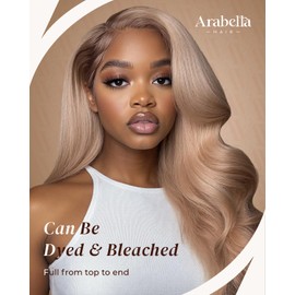 Arabella 20/Ash Blonde Ombre Lace Front Wigs Human Hair 5x6 Ready to Go Glueless Wigs Human Hair 210% Density Loose Body Wave Wig Pre Cut Lace Pre Plucked Bleached Knots (20inch, 5X6 Loose Body Wave)