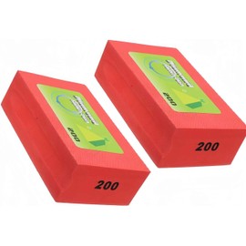 2 Pack Diamond Sanding Blocks Hand-Held Pad Polishing Grinding Block For Glass Granite Concrete Marble 200 Grit