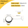 MECCANIXITY 3.3ft Retractable Cable Lock with Round Patch Remote Control
