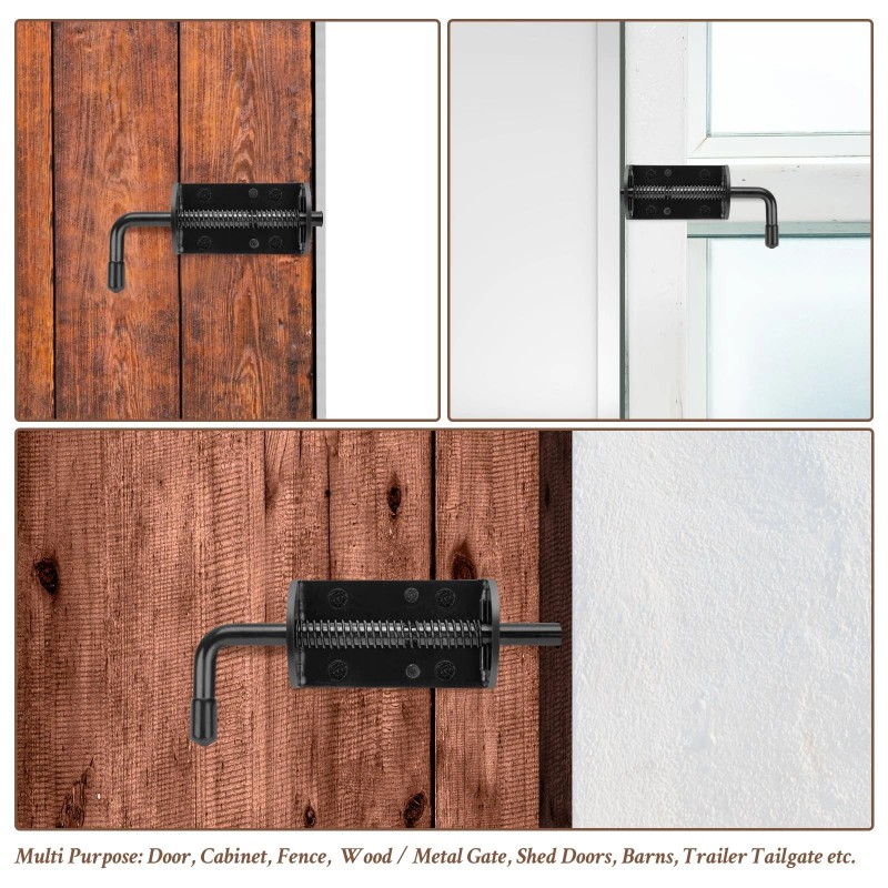 Quality Life Spring Loaded Gate Latch Pin Barrel Bolt 6in