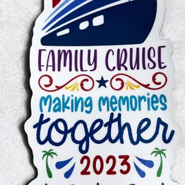 1 Family Cruise Making Memories Together Wall Door Magnet, Cruising Carnival Custom Name Keepsake Refrigerator 2024 2025