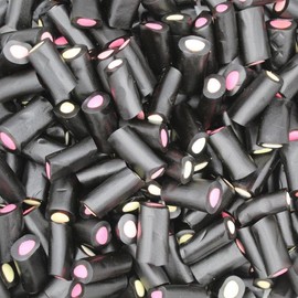 Liquorice Cream Rock 225g Sweet Pouch