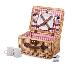 Picnic Time Catalina Picnic Basket - Colour: Catalina Picnic Basket, (Red & White Plaid Pattern