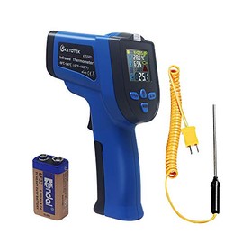 Ketotek KT550D Dual Laser Digital Infrared Thermometer Temperature Gun Non-Contact -58-1022â with AdjustableÂ Emissivity K thermocouple Led Light NCV Humidity Tester for Home Industrial