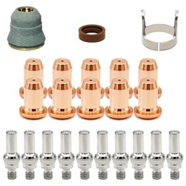 TIANLYLIN 23pcs IPT-60 PT-60 IPT-40 PT40 Plasma Cutting Torch Tip Electrode Shield Cap Stand Off