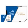 Team MicroSDXC Card, 64 GB, High Speed Transfer, UHS-1, U3,