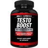 TestoBoost Test Booster Supplement - Potent & Natural Herbal Pills - Boost Muscle Growth - Tribulus, Horny Goat Weed, Hawthorn, Zinc, Minerals - Arazo Nutrition