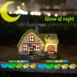 50 PCS Cute Tiny Turtles for Crafts,Luminous Mini Turtle Figurines Glow in The Dark Miniatures Resin Turtles Cute for Fairy Garden Moss Landscape Party Decoration Hidden Game Nail Art DIY Projects