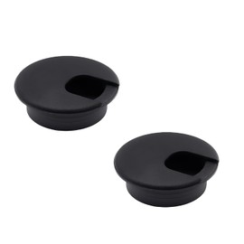 SIMAIYUN 2 Pcs 1-1/2 Inch Desk Cord Grommets, Black Plastic Desk Hole Cover Cable Hole Cover Desk Cable Wire Grommet Computer Table Cord Wire Organizer for Organize Office and Home Table Cable