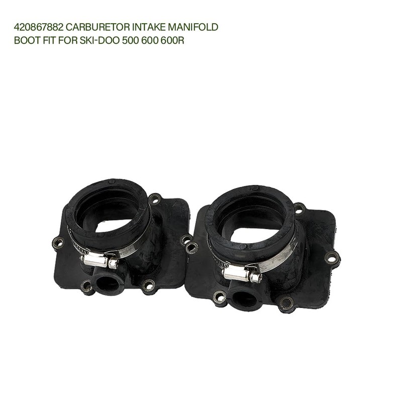 2 Pcs 420867882 Carburetor Intake Manifold Boot Fit for Ski-Doo