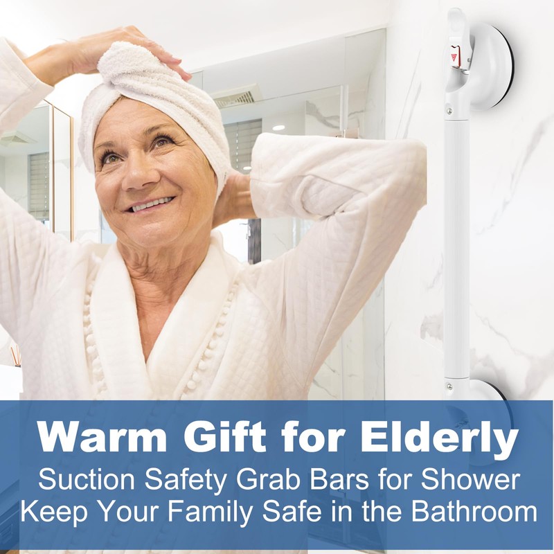 Shower Handle,Shower Handles with Strong Suction Cup Grab Bar,Bathroom Safety