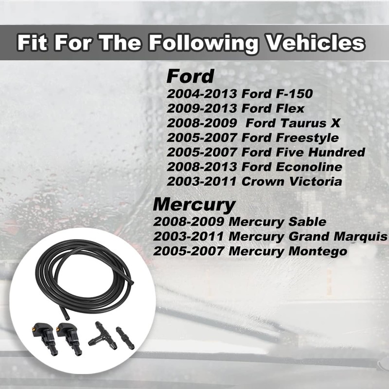 MACHSWON Front Windshield Washer Nozzles Kit Replacement OE# 3W7Z17603AA 2pcs