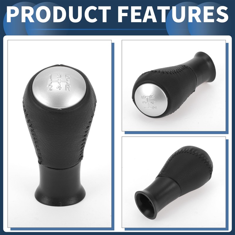 INFINAUTO 5 Speed Gear Shift Knob Front Automatic Transmission Shift
