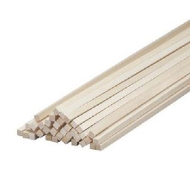 Bass Wood 3/16 X 3/16 x 24 (18) BWS3354 - Quantity is Listed in Parenthesis in Title