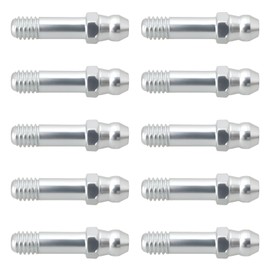 Be In Your Mind Schmiernippel M6 x 1,0, gerade, DIN7141, verzinkter Stahl, Schmiernippel für Hydrauliksysteme, 10 Stück