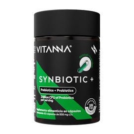 Synbiotic Plus  Tecnología Duocaps  Probióticos y Prebióticos Premium  Suplemento Funcional  2 Billones CFUS  60 Cápsulas de Liberación Secuencial y  