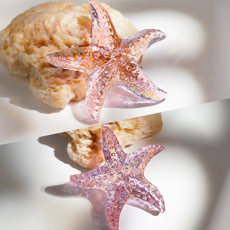 H&D HYALINE & DORA 2.8" Glass Starfish Figurine Handmade Blown