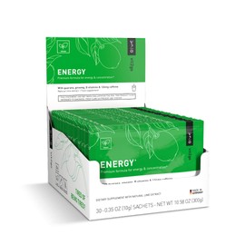 Vit2Go Natural Energy Drink Mix - 124mg Caffeine from Ginseng & Guarana | Sugar-Free, No Crash Pre-Workou Powder | B Vitamins, Magnesium & Zinc | Focus & Performance | Keto, Vegan | 30 Sachets