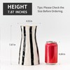 SIDUCAL Elegant Black and White Striped Ceramic Vase – Modern