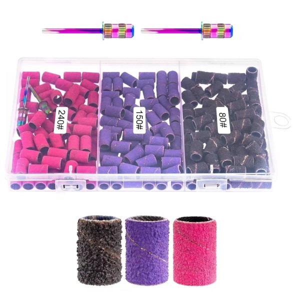 Unbranded 210X Nail Sanding Bands Set W/ 2 Sanding Shank