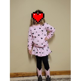 DDSOL Toddler Girls Heart Clothes Set Long Sleeve Top and Ruffle Skirt Pants 2pcs Outfits Fall Outfits for Size 6 7