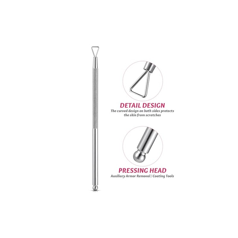 Uonlytech Juego de 4 Herramientas Triangulares para Limpiar Cutículas Y