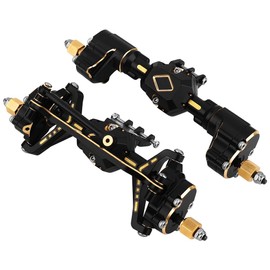 Pothyes Brass Complete Portal Front Rear Axles for 1/18 RC Crawler Redcat Ascent-18 Heavy Duty Axle Metal Upgrades