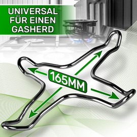 Smaltata di Nero Riduttore Fornello Gas 165 mm Ricambi Fornelli a Gas è Necessario per Piccole Pentole a Fornello with Gas da Campeggio or a Caffettiera - Garanzia di 5 Anni ONIX TECH